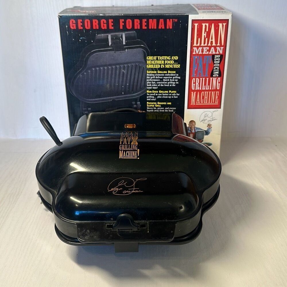 Vintage 2000 George Foreman Grill  GR10 lean mean fat reducing machine‎